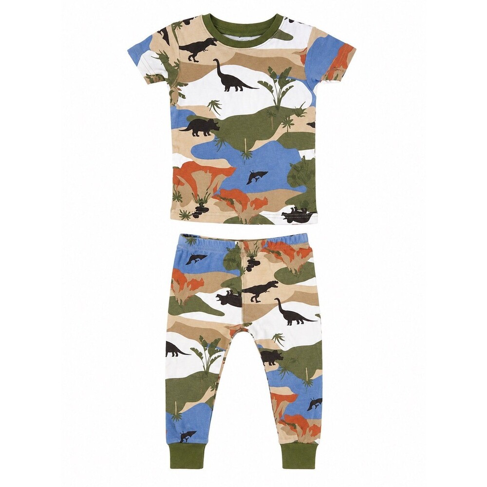 Carter’s Dinosaur Pajama Set – 12 Months | Short Sleeve Top & Jogger Pants